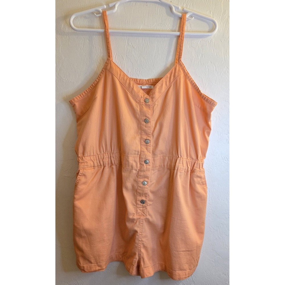 Celebrity Pink Cami‎ Romper Juniors XXL Peach Shortalls Casual Summer Vacation